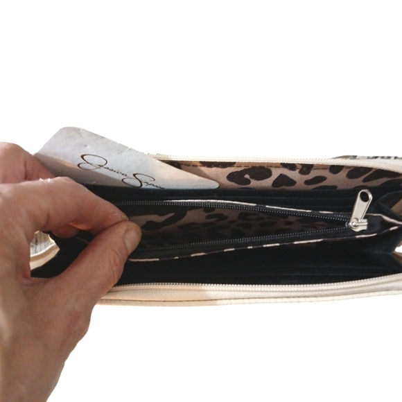 NEW Jessica Simpson Purple and Snakeskin Leather Wallets Wristlets - Picture 11 of 13